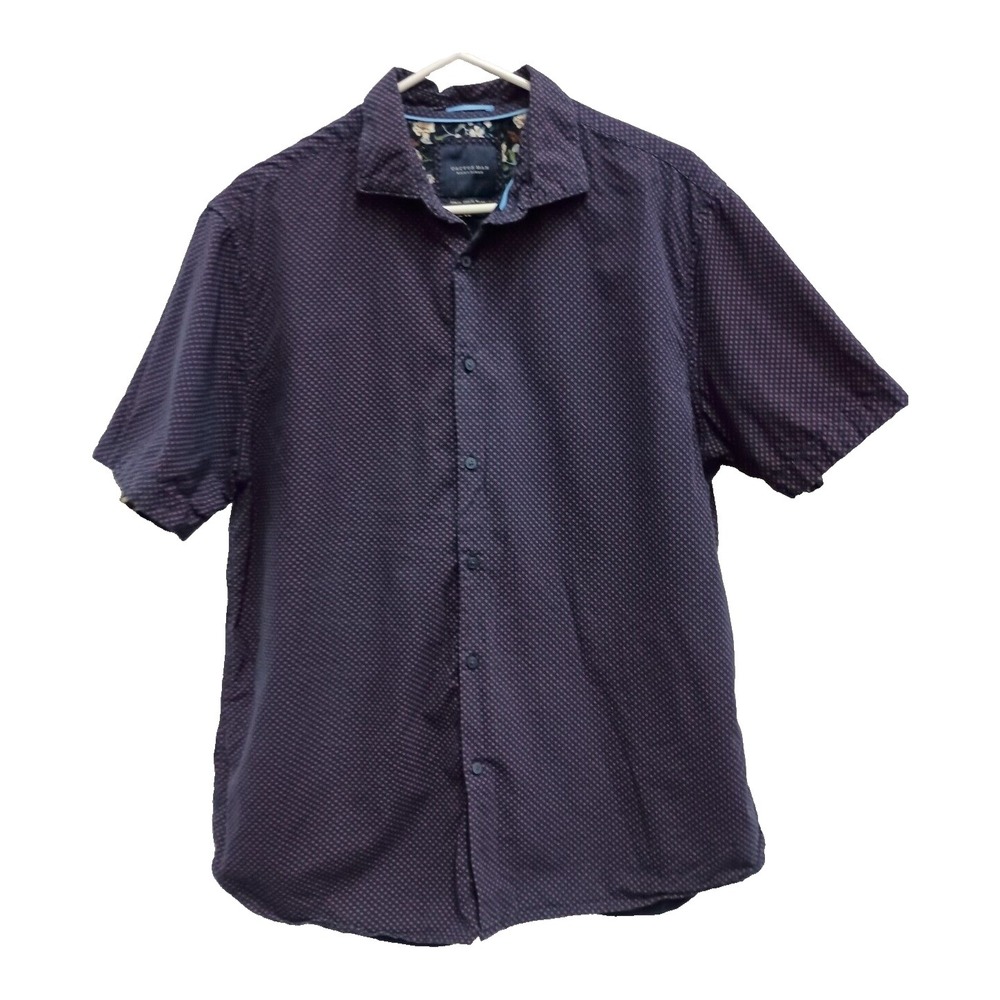 Cactus Man By Ricky Singh Mens Shirt Size XL Purple Printed Short Sleeve Casual